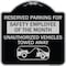 Signmission Reserved Parking for Safety Employee of the Month Unauthorized Vehicles Towed Away, BS-1818-23077 A-DES-BS-1818-23077 - alternate 1